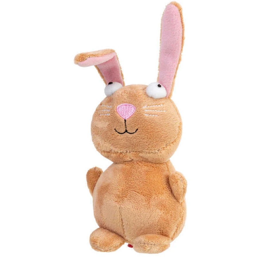 GiGwi Plush Friendz – Іграшка Кролик з пискавкою для собак; 16 см (Бежевий): ціни та характеристики