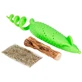 GiGwi Refillable Catnip – Іграшка Мишка гумова з котячою м'ятою та мататабі для котів; 16,5х3 см