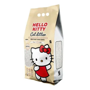 Hello Kitty (Хелоу Кітті) Cat Litter Natural - Білий бентонітовий наповнювач для котячого туалету без ароматизаторів; 5 л / 4,3 кг
