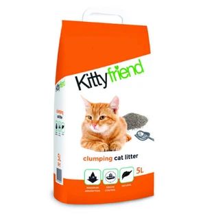 Kittyfriend (Киттифренд) Clumping Cat Litter – Бентонитовый комкующийся наполнитель для кошачьего туалета; 5 л / 3 кг