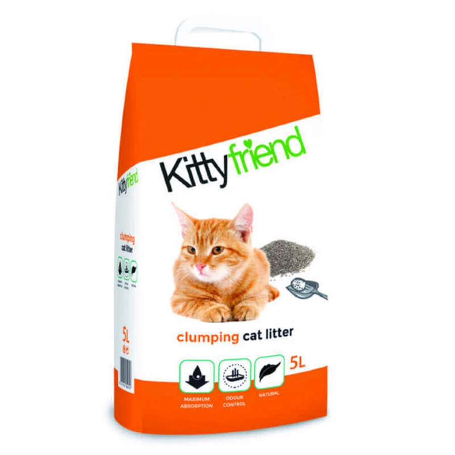 Kittyfriend (Киттифренд) Clumping Cat Litter – Бентонитовый комкующийся наполнитель для кошачьего туалета; 5 л / 3 кг: цены и характеристики