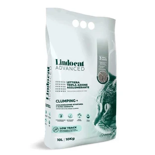 Lindocat (Линдокет) Advanced Clumping+ Low Track - Бентонітовий наповнювач з великими гранулами для котячого туалету; 10 л