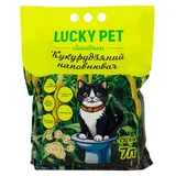 Lucky Pet - Наполнитель кукурузный комкующийся для кошачьего туалета; 7 л