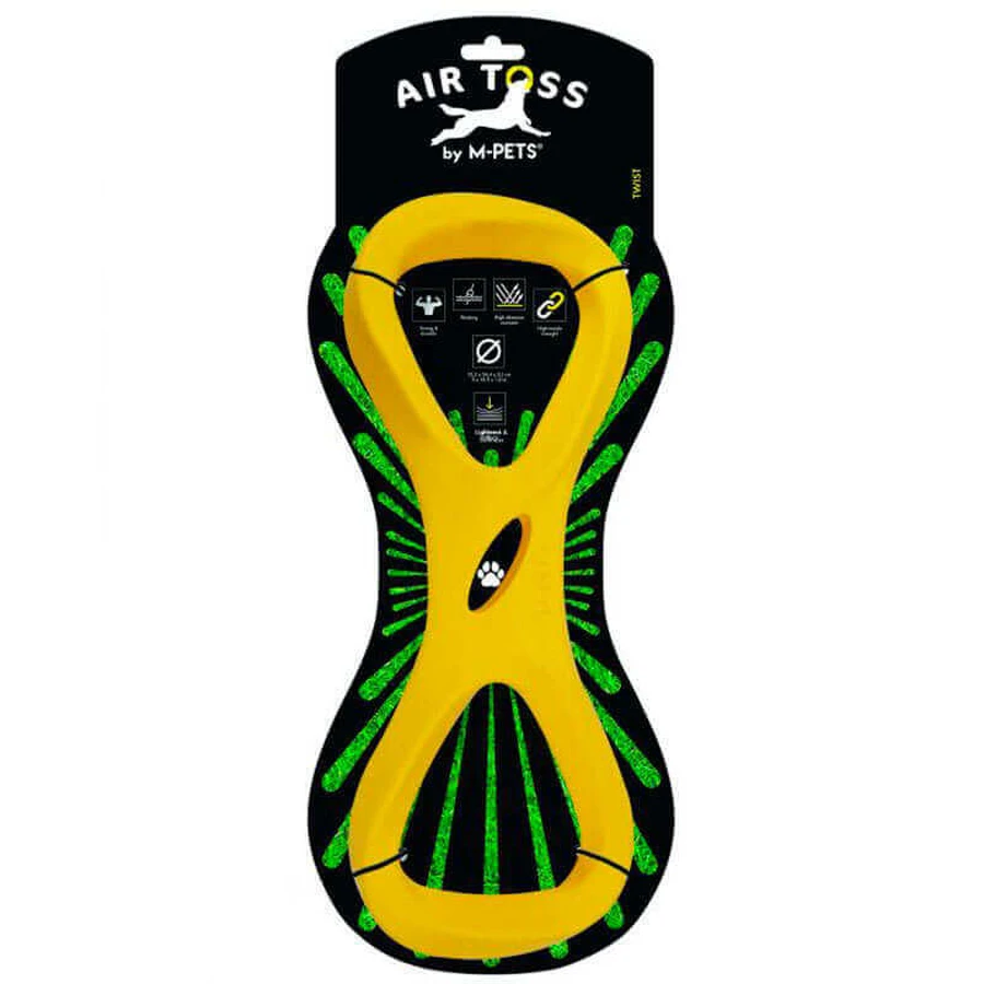 M-Pets (М-Петс) Air Toss Floating Toy Twist - Игрушка для игр в воде для собак; 13,3х34,4х3,1 см (Желтый): цены и характеристики