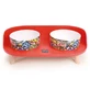M-Pets (М-Петс) Altitude Double Raised Pet Bowl - Миска двойная на подставке для котов и собак; 2х450 мл (Разноцветный)