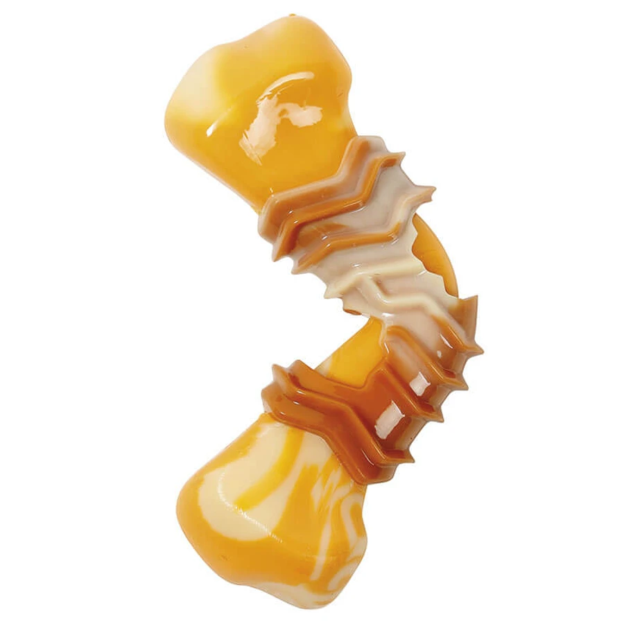 M-Pets (М-Петс) Carnivore Boomerang Bone - Игрушка Кость-бумеранг с ароматом бекона для собак; 12,5x6,1х3,7 см (Оранжевый): цены и характеристики