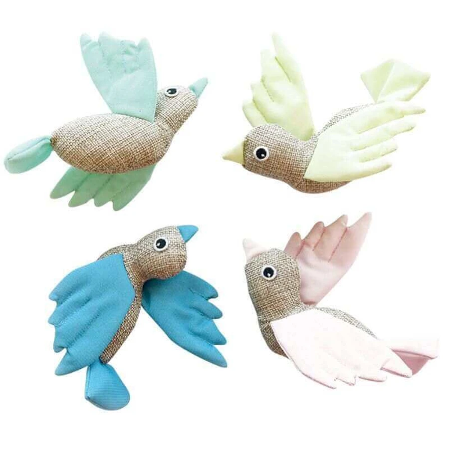 M-Pets (М-Петс) Cat Toy Bird - Игрушка Птичка из флуоресцентной ткани для кошек; 13х11х5 см (Цвета в ассортименте): цены и характеристики