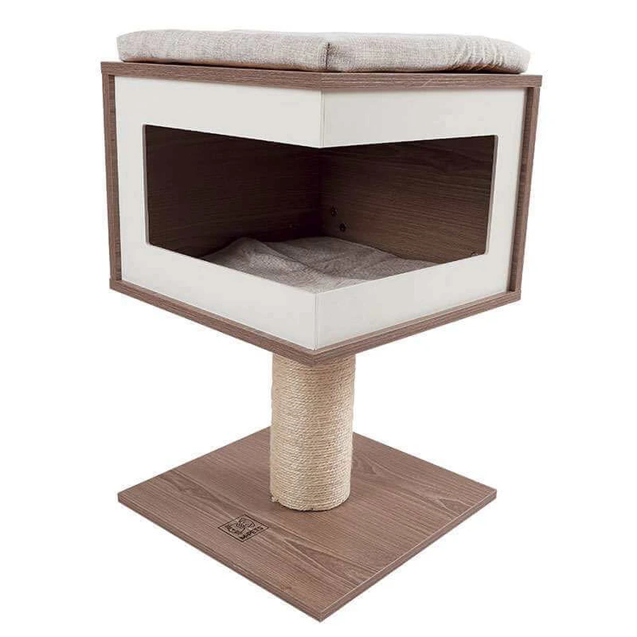 M-Pets (М-Петс) CatElite Richard Cat tree – Дряпка-стовбчик Річард з платформою-хатинкою для котів; 40х40х62 см: ціни та характеристики