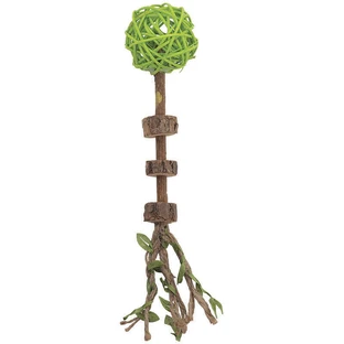 M-Pets (М-Петс) Charmy Matatabi Toy Amulet Green - Іграшка Зелений амулет із дерева мататабі для котів; 18x5,5x5 см (Салатовий)