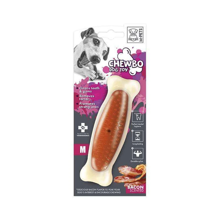 M-Pets (М-Петс) Chewbo Bone Clean Dental Bacon Scented – Жевательная игрушка Дентал Боне с ароматом бекона для собак; M: цены и характеристики