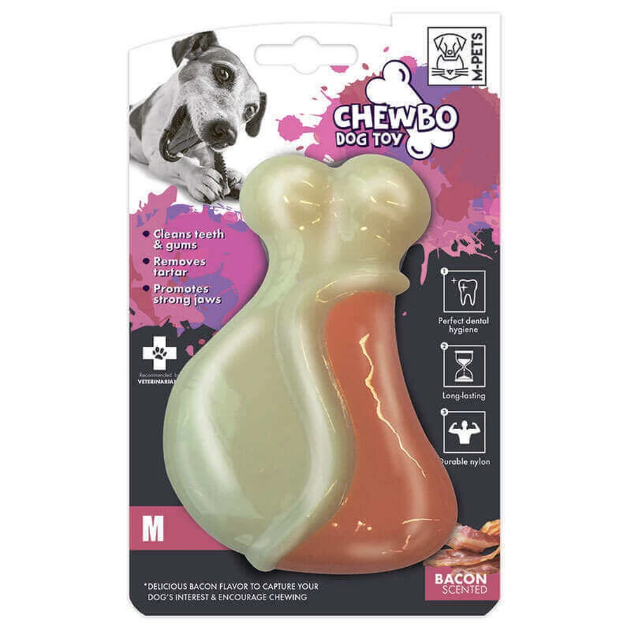 M-Pets (М-Петс) Chewbo Leg Bacon Clean Dental - Игрушка жевательная Чубо голень с ароматом бекона для собак; 12,8x7,8x3,4 см: цены и характеристики
