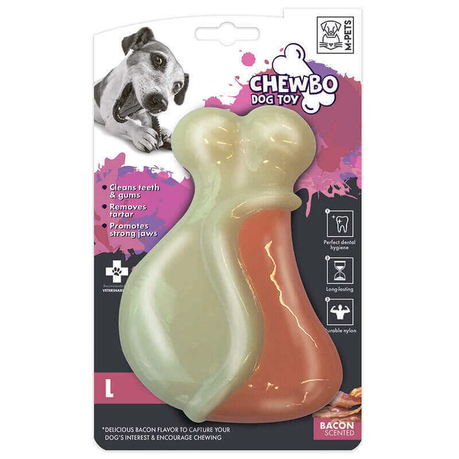 M-Pets (М-Петс) Chewbo Leg Bacon Clean Dental - Игрушка жевательная Чубо голень с ароматом бекона для собак; 15,3x9,3x4,1 см: цены и характеристики