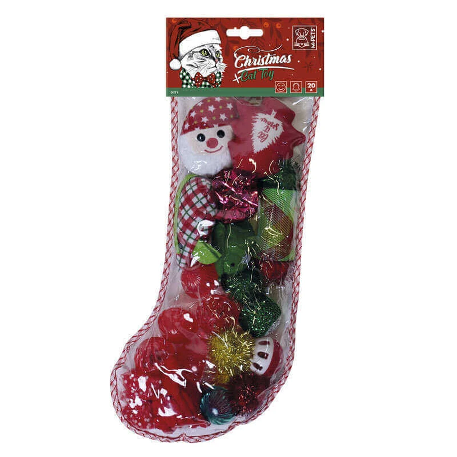 M-Pets (М-Петс) Christmas Cat Toy Ditty - Різдвяний набір з іграшками для котів; 32х15х2 см (Різнокольоровий): ціни та характеристики