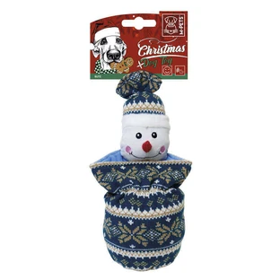 M-Pets (М-Петс) Christmas Dog Toy Bliz - Игрушка Скрипучий снеговик для собак; 30х12х12 см (Разноцветный)