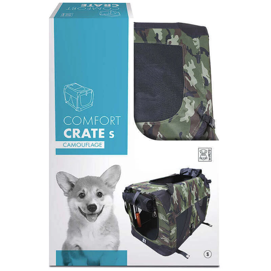 M-Pets (М-Петс) Comfort Crate Camouflage - Складана камуфляжна сумка-переноска для собак та котів; 51х33х33 см: ціни та характеристики