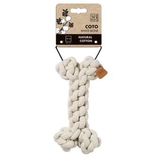 M-Pets (М-Петс) Coto White Bone - Іграшка-мотузка Біла кістка для собак; 19 см (Білий)