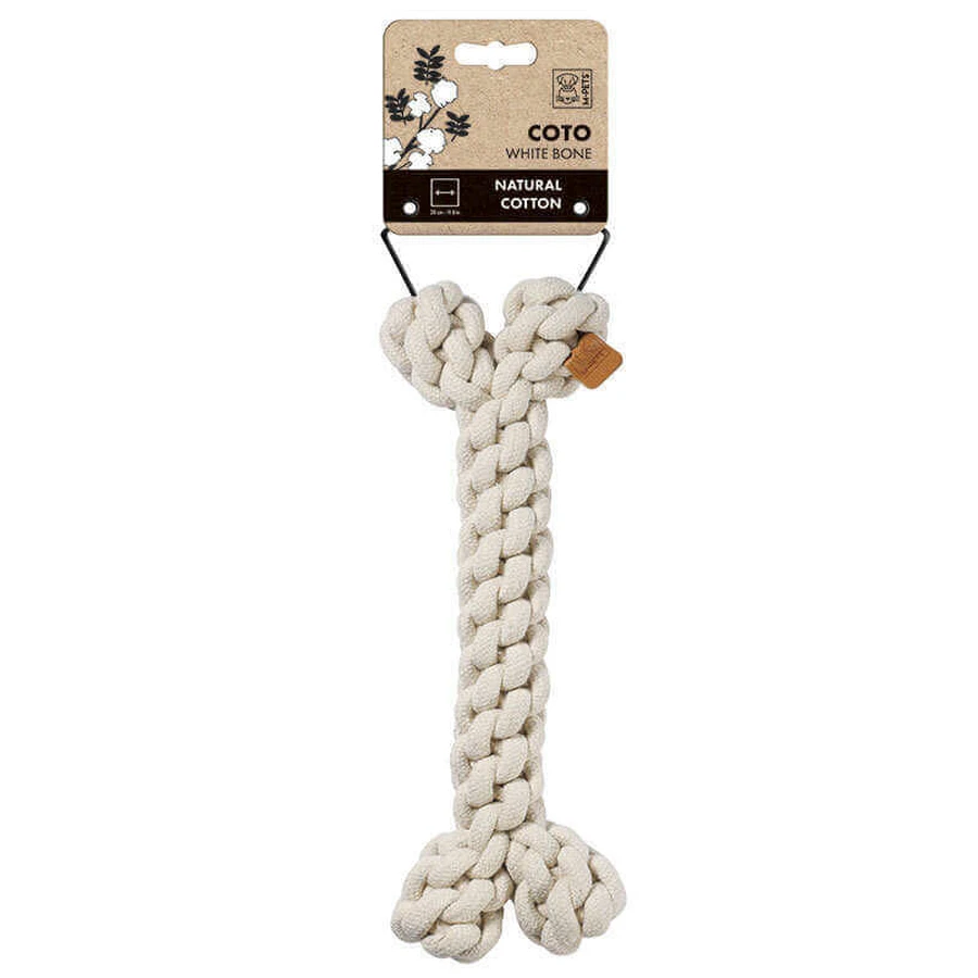 M-Pets (М-Петс) Coto White Bone - Іграшка-мотузка Біла кістка для собак; 30 см (Білий): ціни та характеристики