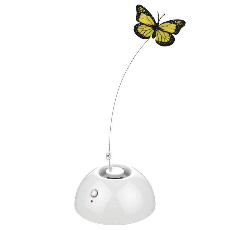 M-Pets (М-Петс) Dancing Butterfly - Інтерактивна іграшка Метелик, що танцює, для котів; 13x13x5,8 см (Білий): ціни та характеристики