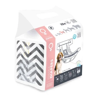 M-Pets (М-Петс) Diapers-Female Dog - Підгузки гігієнічні для собак-дівчаток; M / 28х48 см