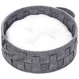 M-Pets (М-Петс) Eco Basket – Еко-лежак із фетру зі знімною подушкою для собак дрібних порід та котів; 40х40х15 см