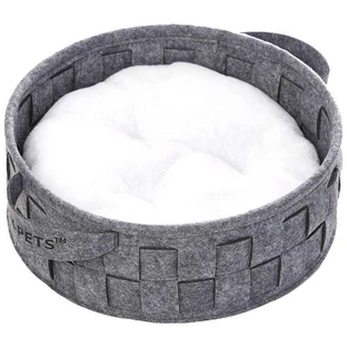 M-Pets (М-Петс) Eco Basket – Еко-лежак із фетру зі знімною подушкою для собак дрібних порід та котів; 40х40х15 см