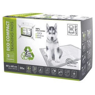 M-Pets (М-Петс) Eco Compact Training Pad - Приучающие эко-пелёнки для щенков в компактной упаковке; 60х60 см / 50 шт.