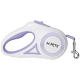 M-Pets (М-Петс) Flash Retractable Dog Leash - Повідець-рулетка з підсвічуванням для собак; 5 м (Фіолетовий)