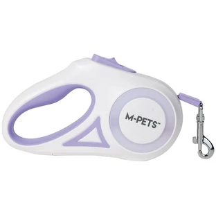 M-Pets (М-Петс) Flash Retractable Dog Leash - Повідець-рулетка з підсвічуванням для собак; 5 м (Фіолетовий)