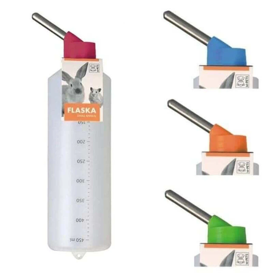 M-Pets (М-Петс) Flaska Small Animals - Поилка капельная для грызунов; 450 мл (Цвета в ассортименте): цены и характеристики