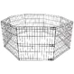 M-Pets (М-Петс) Foldable Puppy Pen - Стальной раскладной манеж для щенков и маленьких собак; М / 8x61x76 см (Черный)