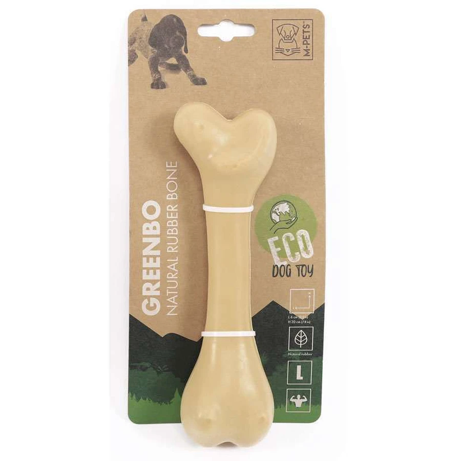M-Pets (М-Петс) Greenbo Natural Rubber Bones – Іграшка жувальна з натурального каучука для собак; L: ціни та характеристики