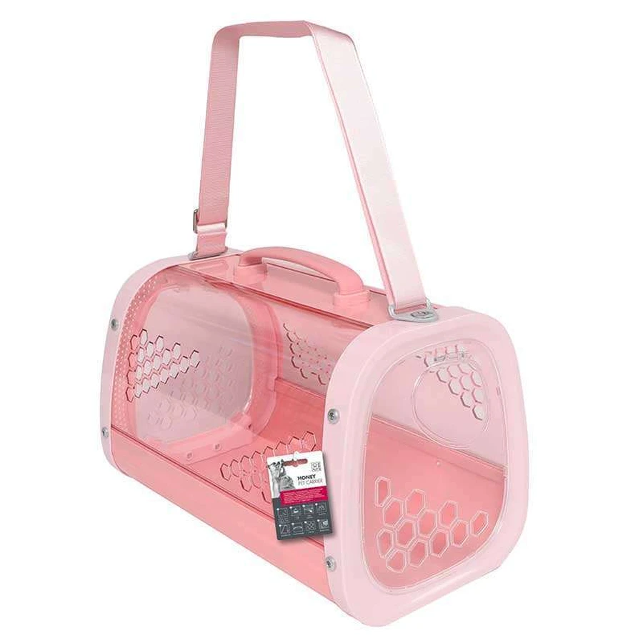 M-Pets (М-Петс) Honey Pet Carrier – Переноска для котов и собак мелких пород; 59,1х38,1х35,4 см (Розовый): цены и характеристики