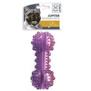 M-Pets (М-Петс) Jupiter Transparent Bones - Іграшка косточка Юпітер з диспенсером для ласощів, для собак; 15х6 см (Кольори в асортименті)
