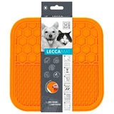 M-Pets (М-Петс) Lecca Mat - Лекка-мат не скользящий для медленного кормления собак и кошек; M (21x21x1 см) (Оранжевый)