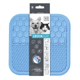 M-Pets (М-Петс) Lecca Mat - Лекка-мат не скользящий для медленного кормления собак и кошек; M (21х21х1 см) (Голубой)