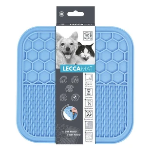 M-Pets (М-Петс) Lecca Mat - Лекка-мат не скользящий для медленного кормления собак и кошек; M (21х21х1 см) (Голубой)