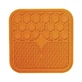 M-Pets (М-Петс) Lecca Mat - Лекка-мат не скользящий для медленного кормления собак и кошек; S (15х15х1) см (Оранжевый)