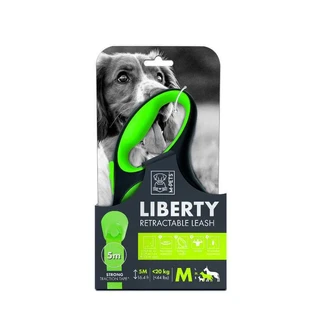 M-Pets (М-Петс) Liberty Dog Retractable Leash - Поводок-рулетка для собак; M / 5 м (Зеленый)