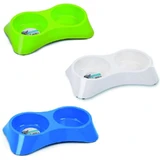 M-Pets (М-Петс) Melamine Bowl - Миска двойная меламиновая для собак; 2х350 мл (Цвета в ассортименте)