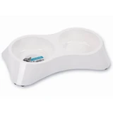 M-Pets (М-Петс) Melamine Bowl - Миска двойная меламиновая для собак; 2х800 мл (Белый)
