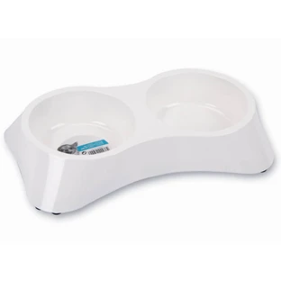 M-Pets (М-Петс) Melamine Bowl - Миска подвійна меламінова для собак; 2х800 мл (Білий)