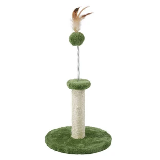 M-Pets (М-Петс) My First Cat Tree Feather - Ігровий комплекс з пір'ям для кошенят; 24х24х36 см (Зелений)