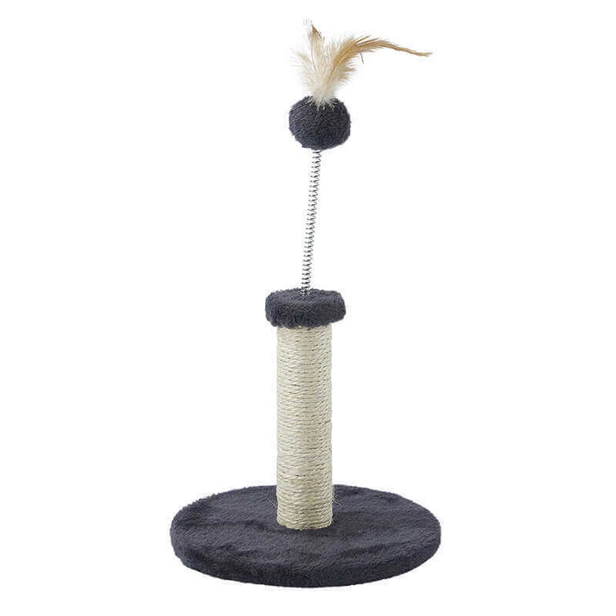 M-Pets (М-Петс) My First Cat Tree Feather - Игровой комплекс с перьями для котят; 24х24х36 см (Тёмно-серый): цены и характеристики