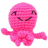 M-Pets (М-Петс) Octopus Organic Cotton - Органическая игрушка Осьминог с кошачьей мятой для котов; 7,5х7,5х5,5 см (Розовый)