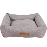 M-Pets (М-Петс) Oleron Basket – Лежак з бортами та двосторонньою подушкою для собак різних порід та котів; 55х50х15 см (Сірий)