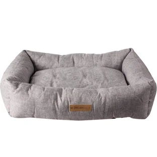 M-Pets (М-Петс) Oleron Basket – Лежак с бортами и двусторонней подушкой для собак различных пород и котов; 80х60х20 см (Серый)