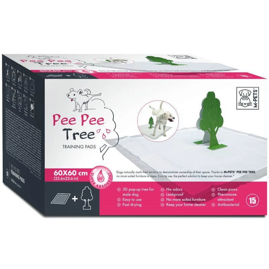 M-Pets (М-Петс) Pee Pee Tree Training Pads - Приучающие пеленки с деревцем для собак; 60х60 см / 15 шт.: цены и характеристики