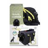 M-Pets (М-Петс) Remix Travel Carrier 2in1 Black - Складна сумка-переноска з повідцем у комплекті для собак малих порід та котів вагою до 4,5 кг; 41х28х28 см (Чорний / Жовтий)
