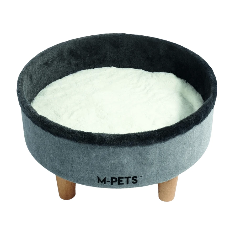 M-Pets (М-Петс) Round Elevated Cat Bed – Лежак на дерев'яних ніжках для котів; 47х47х26 см: ціни та характеристики