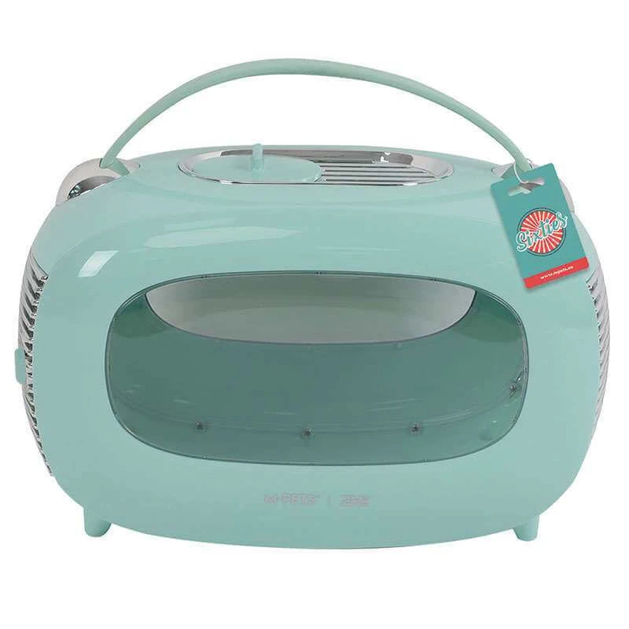 M-Pets (М-Петс) Sixties Classic Pet Carrier – Переноска Класичні 60-ті для котів, собак дрібних пород і гризунів; 48,3x27,8x29,9 см (Блакитний): ціни та характеристики